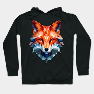 Geometric fox head in triangle look Hoodie